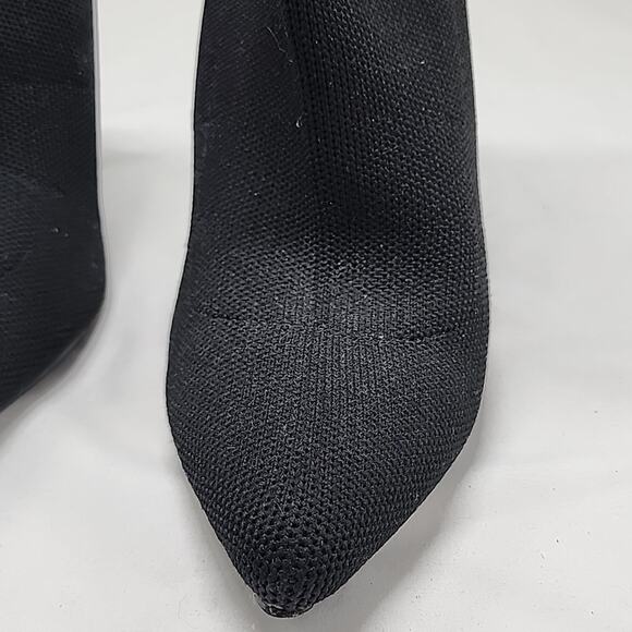 CUCCOO BASIC MINIMALIST STILLETO KNIT SOCK BOOTS WOMENS 37 BLACK - Picture 12 of 16